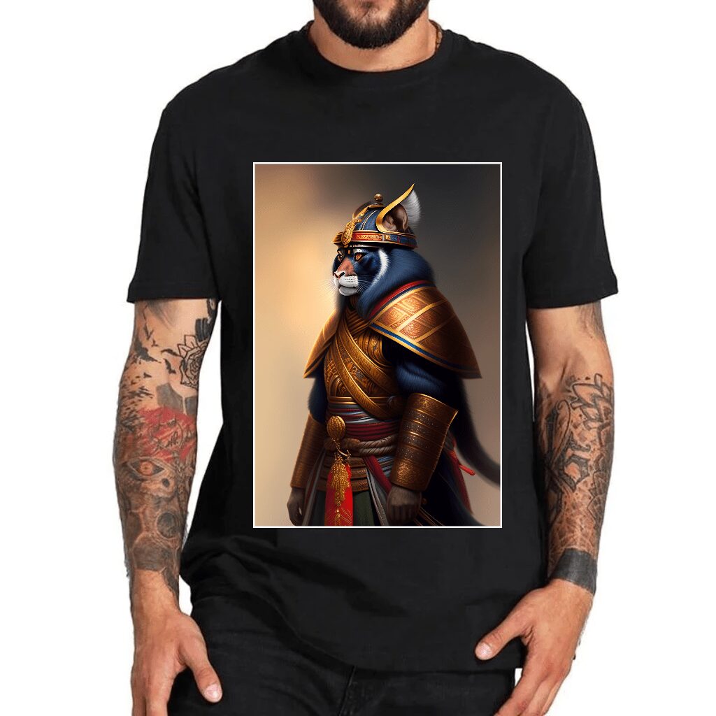 T-shirt Tigre Samurai Audacieux