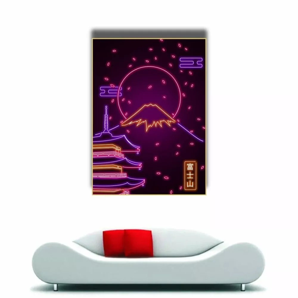 Poster Mount Fuji Neon