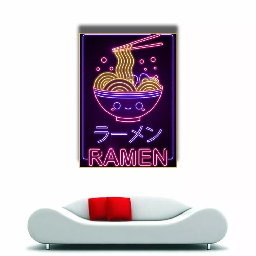 Poster Ramen Japonais Néon