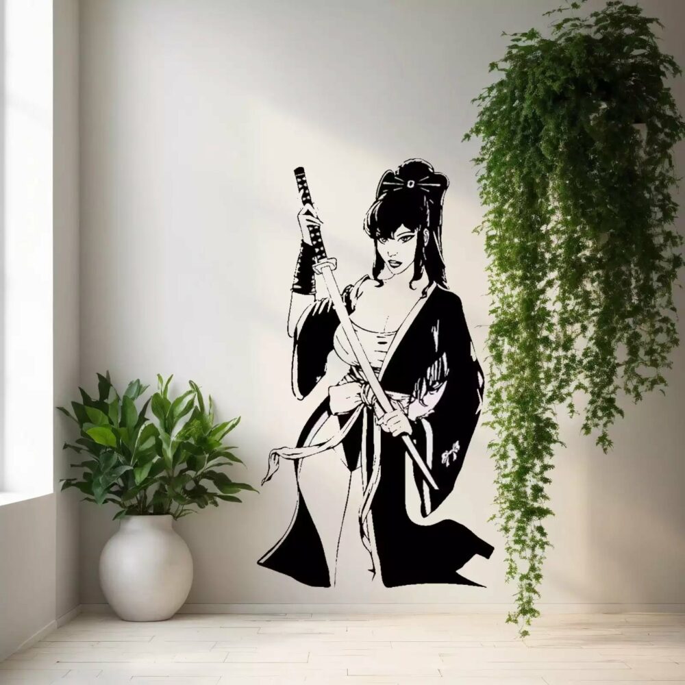 Sticker Mural Femme Japonaise Geisha | Ronin Samurai