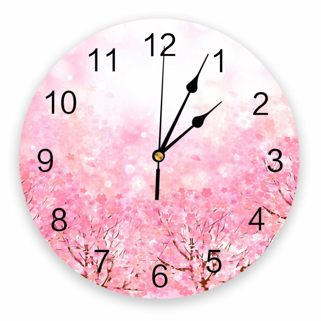 Horloge Murale Japonaise Modern Sakura