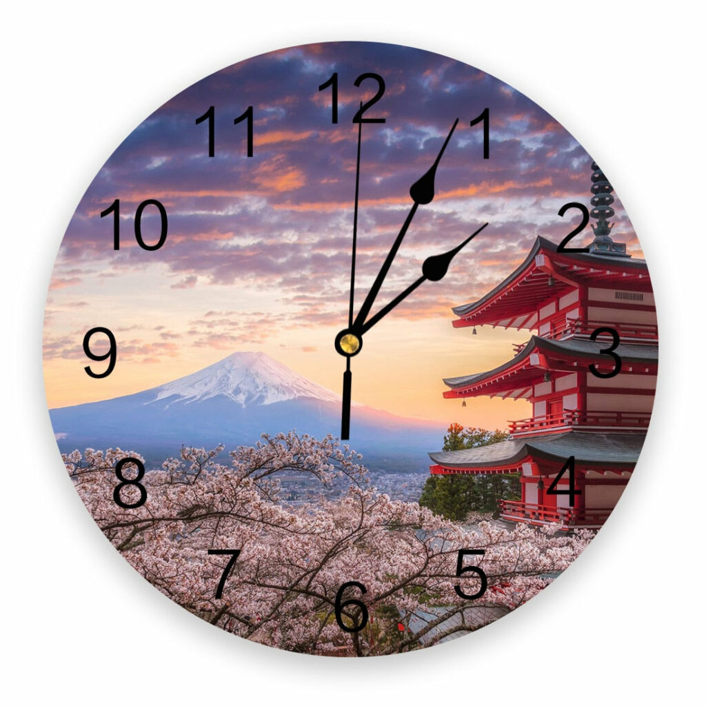 Horloge Murale Japonaise Paysage Japonais