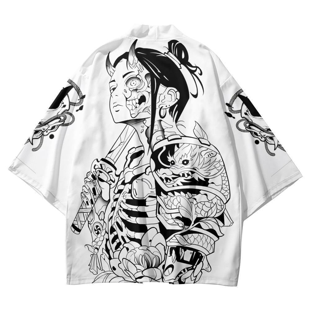 Kimono Squelette Samourai Hannya
