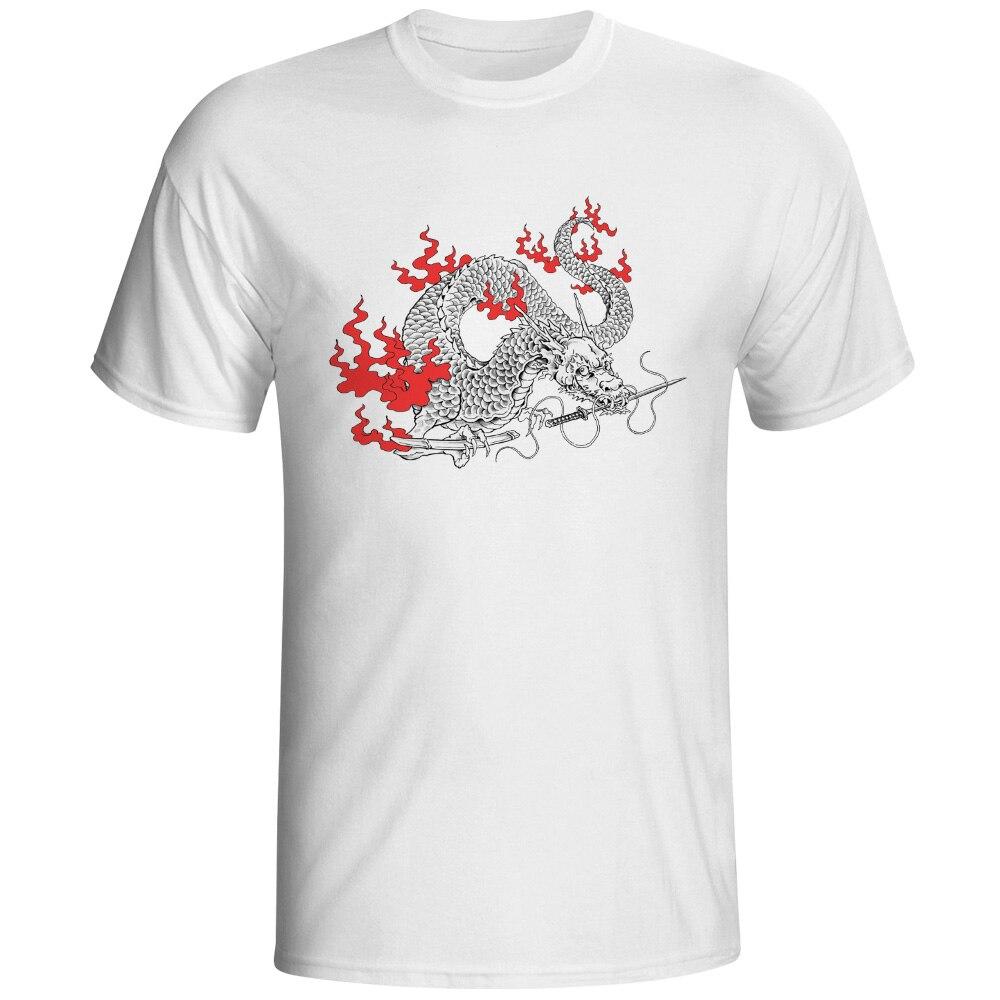 T-shirt Dragon et Katana Japonais