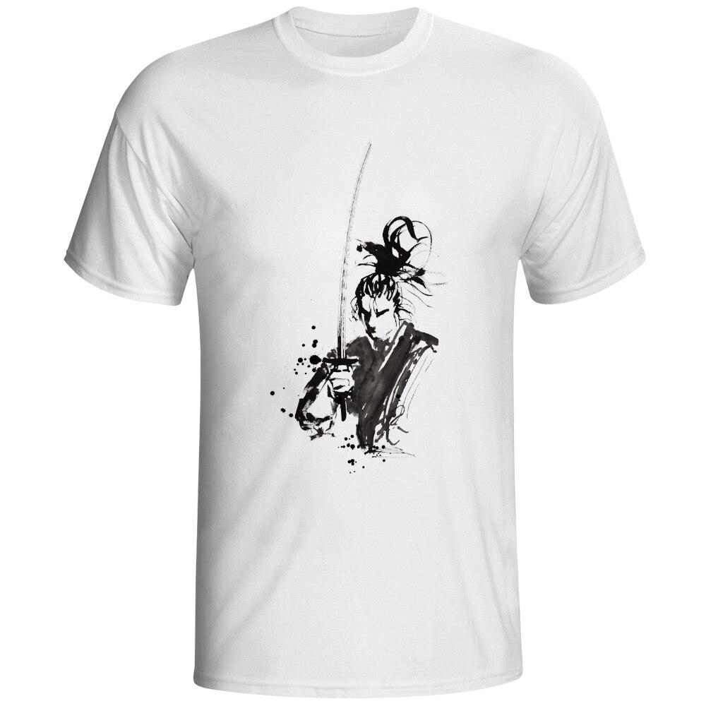 T-shirt Samourai Medieval Au Katana