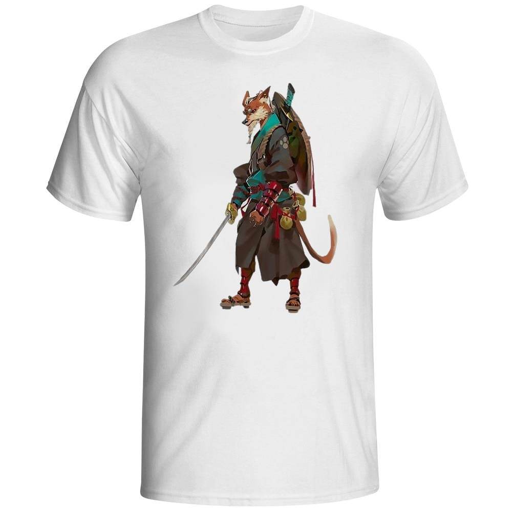 T-shirt Samourai Japonais Renard Kitsune