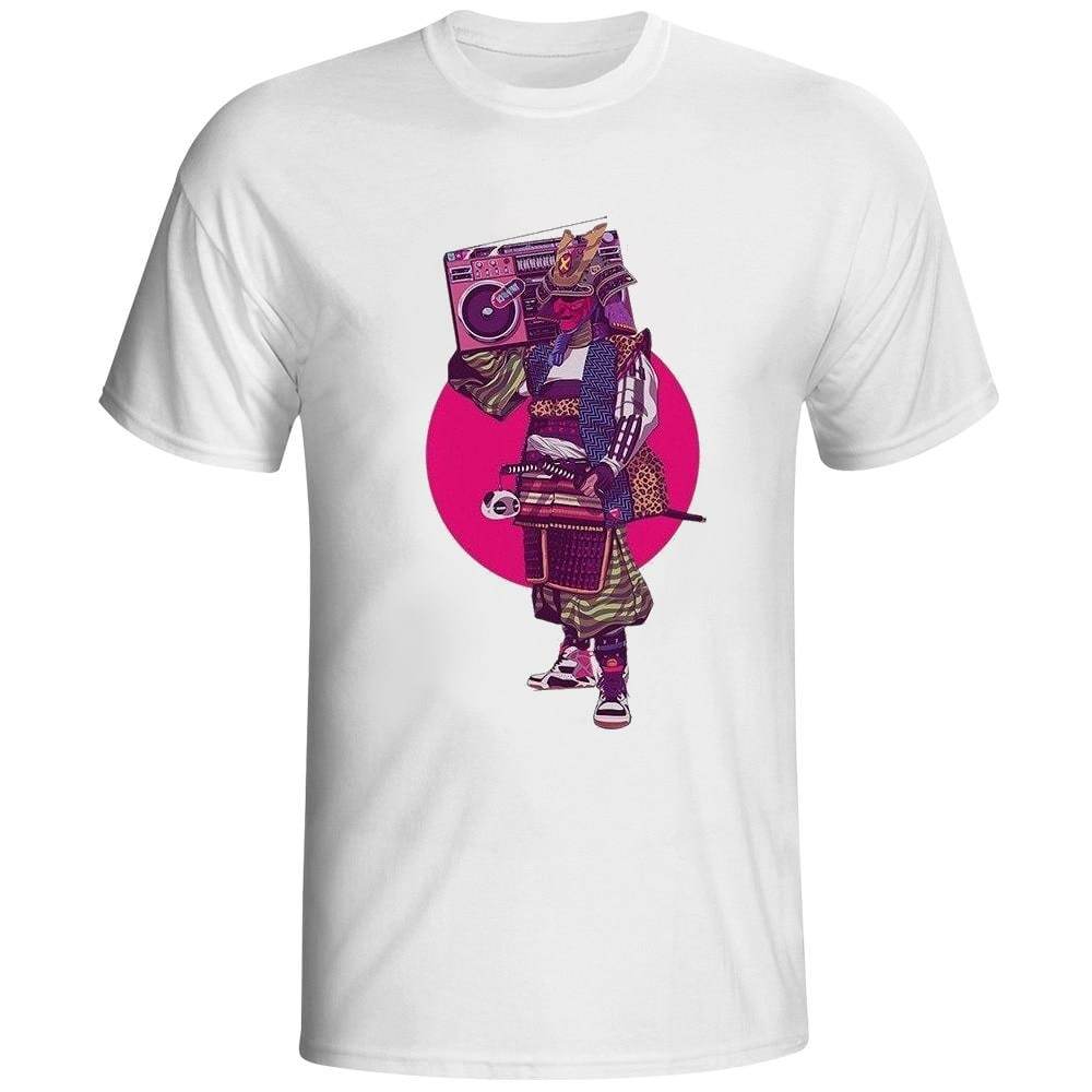 T-shirt Samourai Boombox Ghetto Blaster